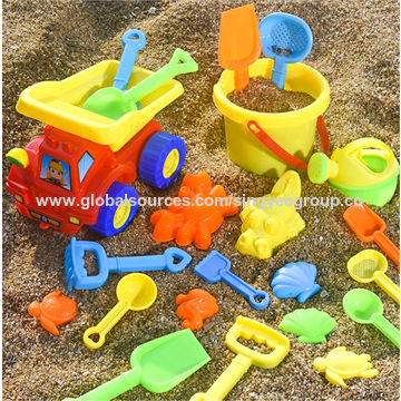 Children's Beach Toys Plastic Folding Tool Bucket Baby Sand Digging Storage  Box Soft Folding Beach Bucket Portable