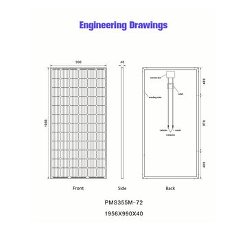 ChinaProstar 355Watt Solar Panel 355 Watt Monocrystalline 72 Cell ...