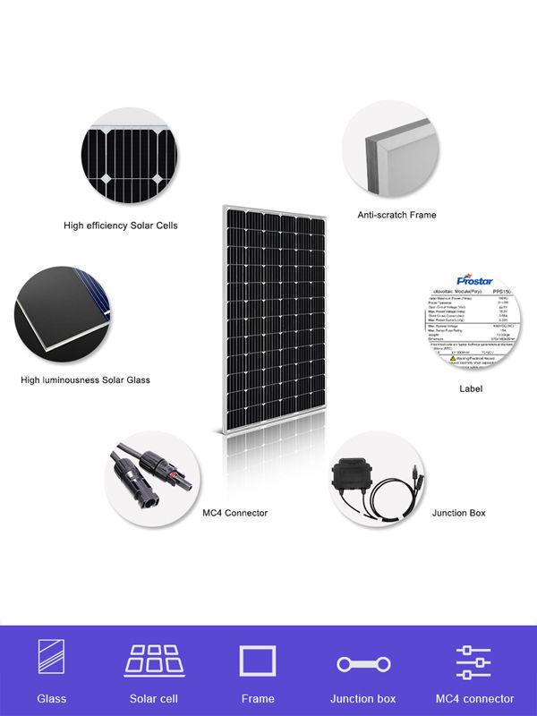 China Prostar 270W Solar Panel 270 Wp 5BB A Grade Mono Solar Panel with ...
