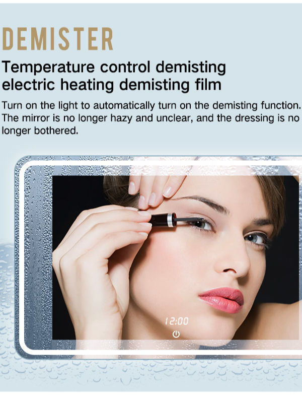 China made fog free shower Bluetooth makeup mirror full length mirror