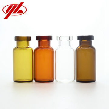 100 x 2ml 4ml 6ml Clear Glass Container With Aluminum Cap Small