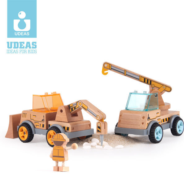 wooden construction vehicles