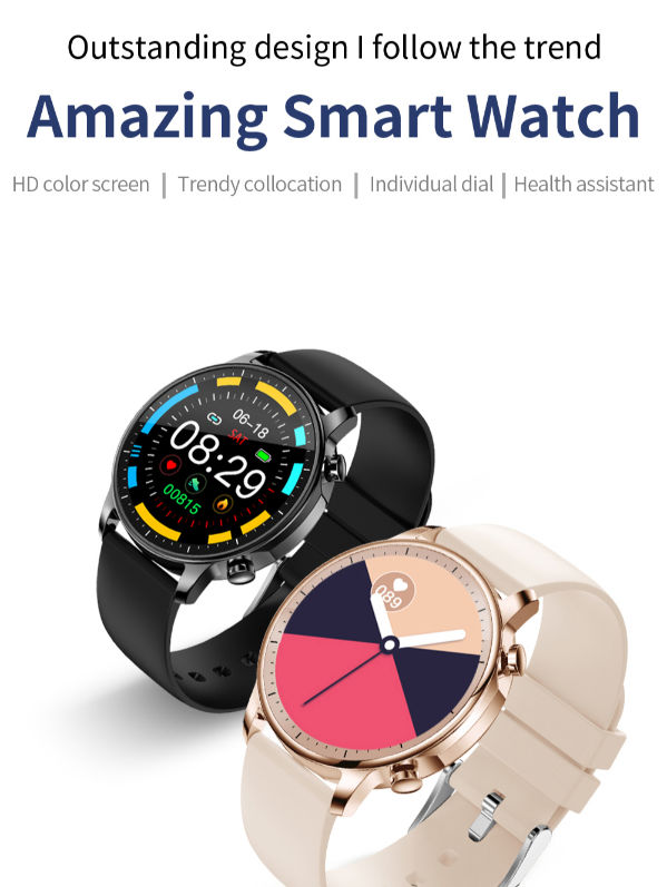 China 1.3" 360*360 Resolution IPS Full Touch Temperature heart rate blood pressure smart watches