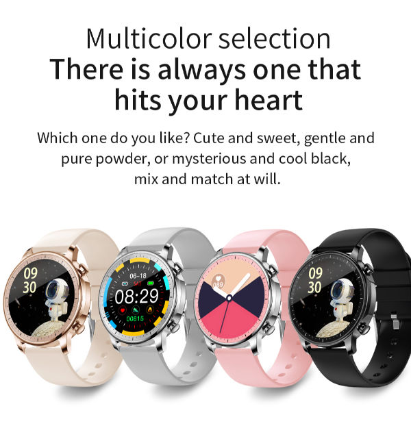 China 1.3" 360*360 Resolution IPS Full Touch Temperature heart rate blood pressure smart watches