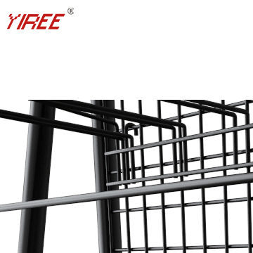6-Pack Black Wire Shelves For Slatwall/Gridwall - 7.8"L X 11.8"D X 5.7"H Display Shelves