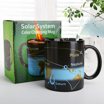 Taza que cambia de Color del sistema Solar de cielo estrellado, taza mágica  creativa que cambia de Color de cerámica sensible a la temperatura  YONGSHENG 8390611339210