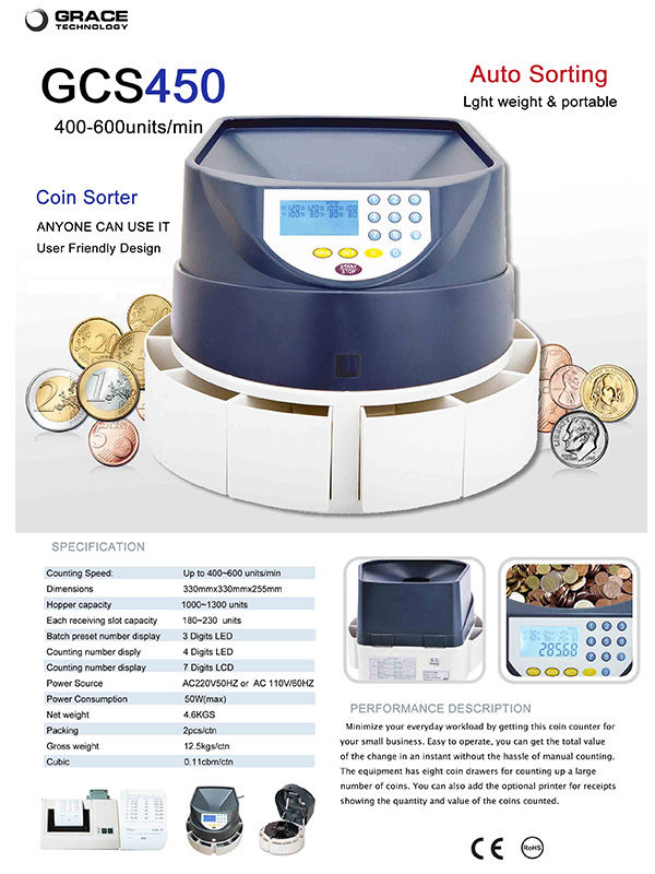 Automatic high speed coin counting machine euro coin counter sorter, coin counter and sorter