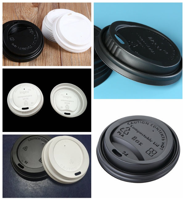 China Biodegradable PLA (poly lactic acid) Cold&Hot Drink Cup Lid on