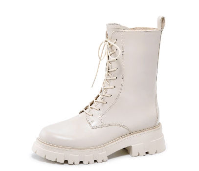 white boots with laces