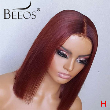 Buy Standard Quality China Wholesale 13x4 Straight Burgundy Bob