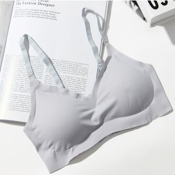 Woman's Underwear Thin Push Up Bra Silk Seamless Soft Padded Plus Size  One-Piece