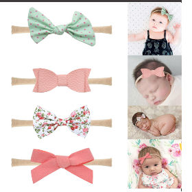 10PCS Newborn Baby Girl Bow Hair Band  Headband Infant Toddler Girl Accessories 