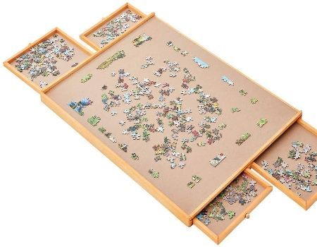 wooden jigsaw organiser