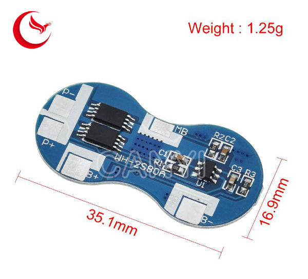 2S 2 Series Li-ion Lithium Battery Charger Protection Board 4A 7.2V 7.4V