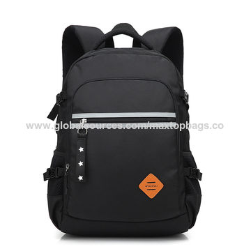 New Fashion Men Leather Backpack Black School Bags For Teenager