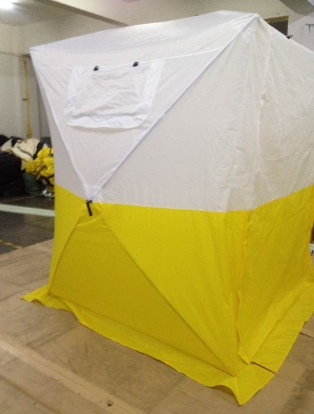 China 3x3m work tent with yellow & white colour
