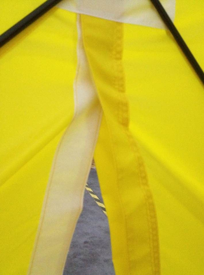 China 3x3m work tent with yellow & white colour