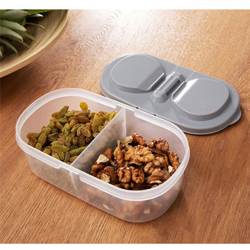 Buy Wholesale China Simple And Useful Storage Box Two Compartments Plastic  Canisters With Latch Food Storage Container & Food Storage Container at USD  1.18