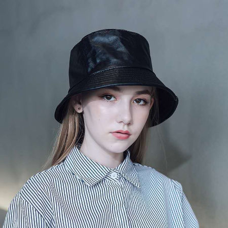 leather bucket hat womens