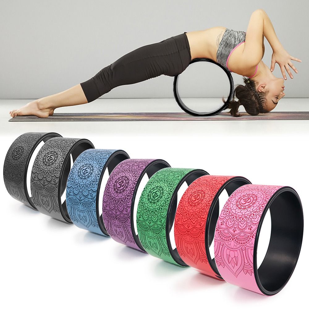 Yoga Wheel Exercise Fitness Pilates Ring Stretch Roller Stretching Back Workout 