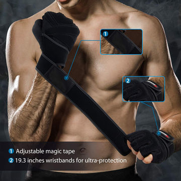 Sportneer Weight Lifting Gym Workout Gloves Padded Saudi Arabia