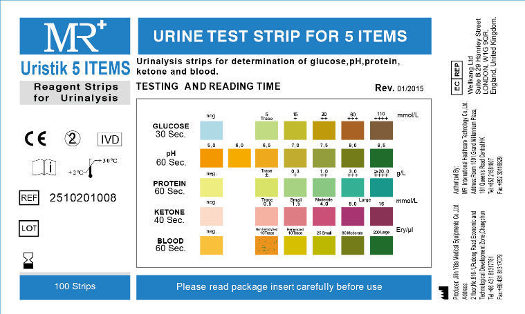 China CE approved 5 parameters for Urine test strip on Global Sources ...