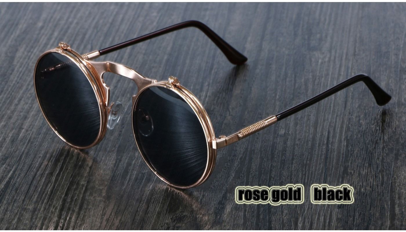 Retro Rim Black Gold Sunglasses - Hello Supply Modern Jewelry