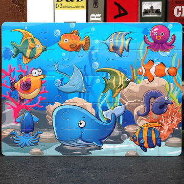 ChinaCustom Kids Wooden 3D Puzzle Jigsaw Toys For Children Cartoon ...