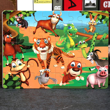 ChinaCustom Kids Wooden 3D Puzzle Jigsaw Toys For Children Cartoon ...