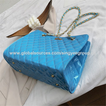 Buy Wholesale China New Fashion Solid Color Single Shoulder Bag Bags  European And American Diamond Chain Bag Pu Ladies & Pu Shoulder Bag Big  Brand Handbag Export Leather at USD 2.5