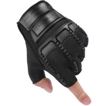 Factory Price Anti Impact Leather Hunting Fingerless Military