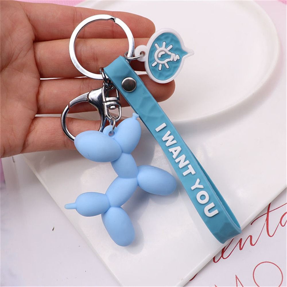 Cartoon Dog Keychain for Car Soft Rubber Lovely Dog Keychains For Women Key Chain Car Key Ring 