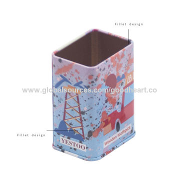 China Car toothpick cans bamboo picks tin cans four-color optional with ...