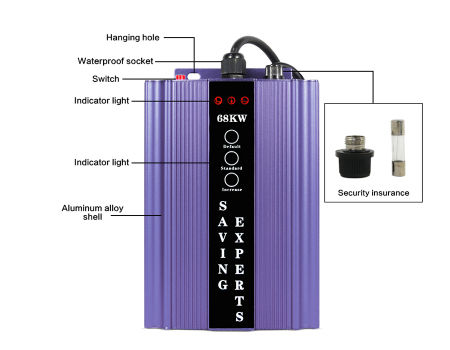 Kigley 8-Pack Energy Saving Box - Power Saver Device For Home, Office & Factory, 90-250V 30KW With US Plug