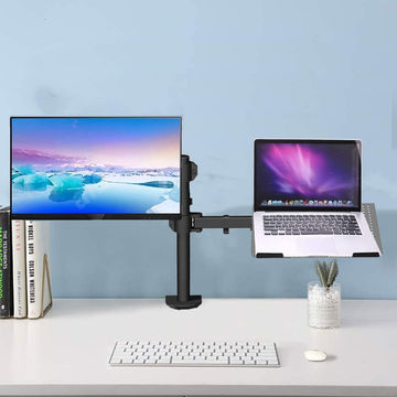 China Hot selling Adjustable Dual Lcd Monitor Mount Arm with Laptop ...