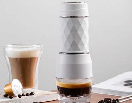 Cafetera portátil Espresso, cápsula de máquina prensa de mano, cafetera  molida, Mini cafetera para viajes y Picnic - AliExpress