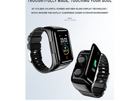 Wireless Bluetooth Earphone Watch 2 In 1 Smart Watch Calling