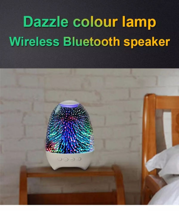 China Led colorful light wireless speaker touch light mini portable ...