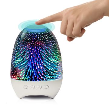 China Led colorful light wireless speaker touch light mini portable ...