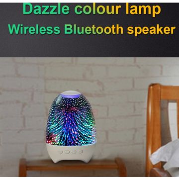 China Led colorful light wireless speaker touch light mini portable ...