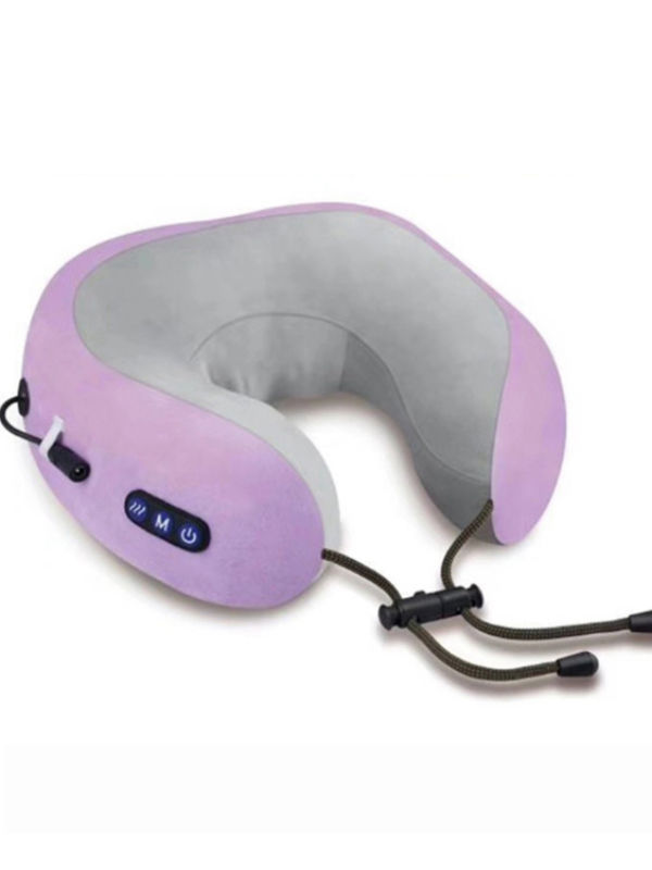 Massaging Neck Pillow U-Shaped Memory Foam Travel Pillow Massager