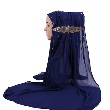 ¡Oferta 2020! Turbante estilo, bufanda étnica hijab, pañuelo de gasa caliente