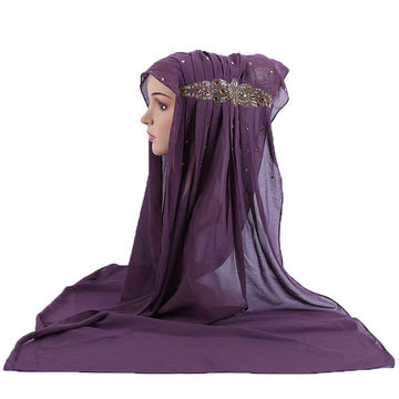 ¡Oferta 2020! Turbante estilo, bufanda étnica hijab, pañuelo de gasa caliente