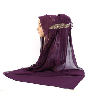 ¡Oferta 2020! Turbante estilo, bufanda étnica hijab, pañuelo de gasa caliente