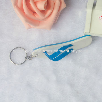 China EVA keychain Flip-flops keychain mini shoe keychain for promotion ...