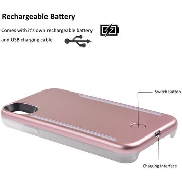 China Custom fashion led flash phone case with selfie light for iPhone ...