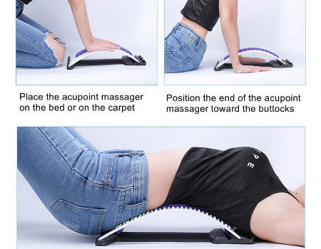 Buy Wholesale China 3 Level Portable Chiropractic Massager, Lower Back  Stretcher For Lower Back Pain Relief Device & Folding Stretcher at USD 3.19