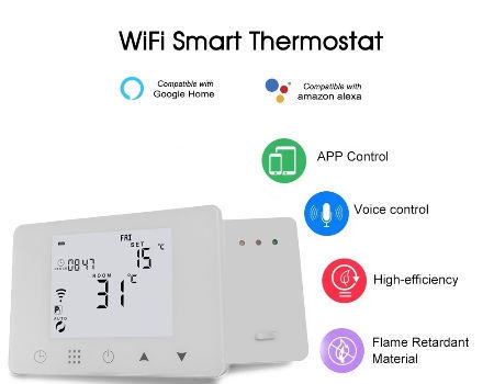 Digital Tuya Temperature Sensor WIFI with External 3M Cable Smart Life Home  Thermometer Thermostat Alarm App Remote Monitoring