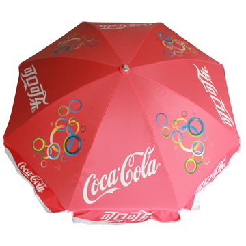 Paraguas de Coca cola PVC con impresión de pantalla y marco de acero