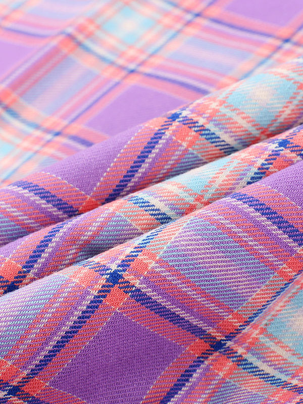 100% cotton flannel check shirts fabric 